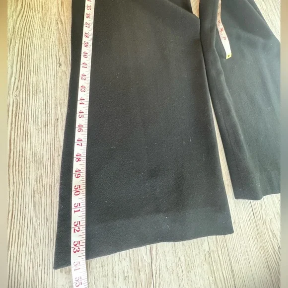 BEBE VTG Y2K Sweetheart Neck Black Wool Spaghetti Strap Wide Leg Pant Jumpsuit 4